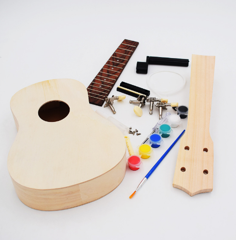 21-дюймовое укулеле DIY Kit дешево, ручная работа, подарок на Новый год для детей собрать ручкий краский