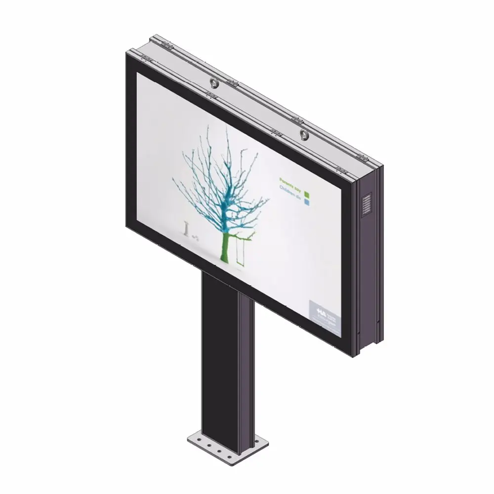 2020 New Design Steel Structure Adversting Unipole LED Billboard