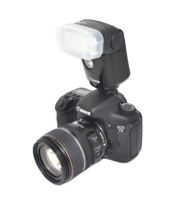 Белый пластиковый Рассеиватель Вспышки для Canon 600 EX