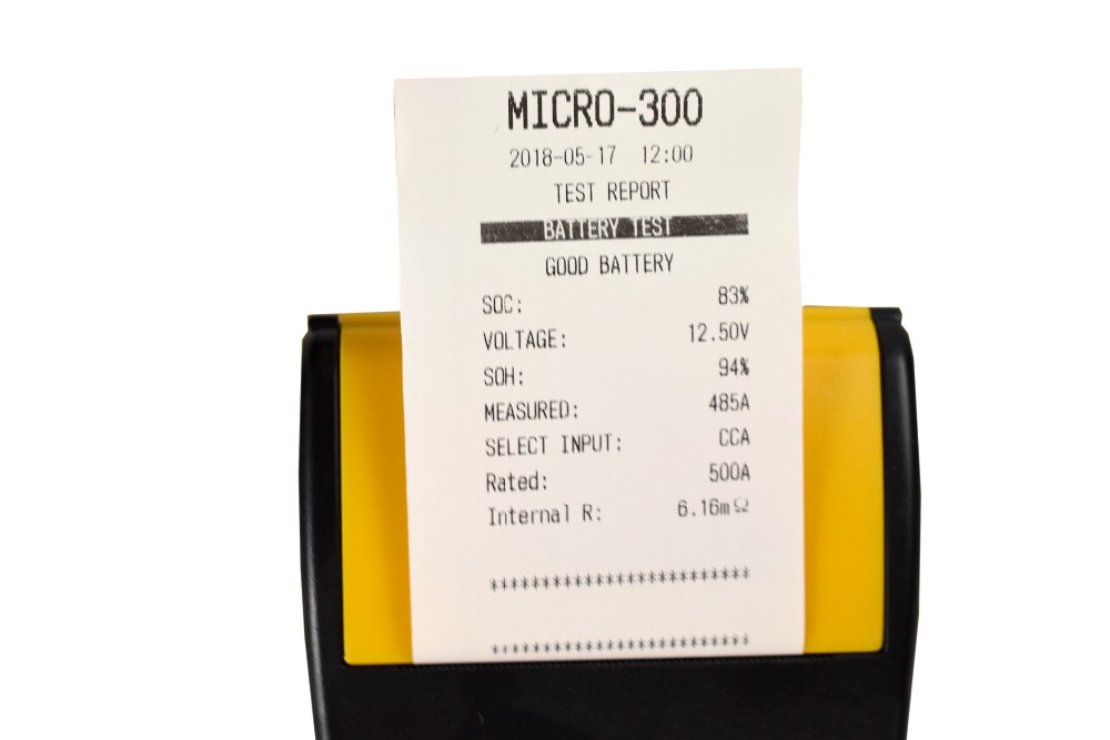 Diagnostic tool MICRO-300 Digital 12V auto car battery tester analyzer with printer