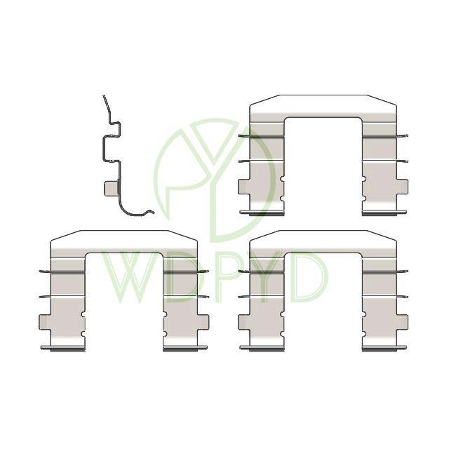 DA0169800 581441H000 581011KA00 BRAKE PAD FITTING KIT ACCESSORIES FOR KIA CARENS FOR HYUNDAI I30 109-1708 D1295 0986424811