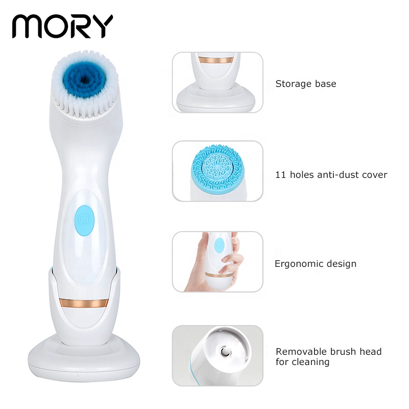 Щетка для глубокого очищения лица Mory, электронная щетка для лица, скраб для мытья, очищающее средство, силиконовая щетка для отшелушивания лица