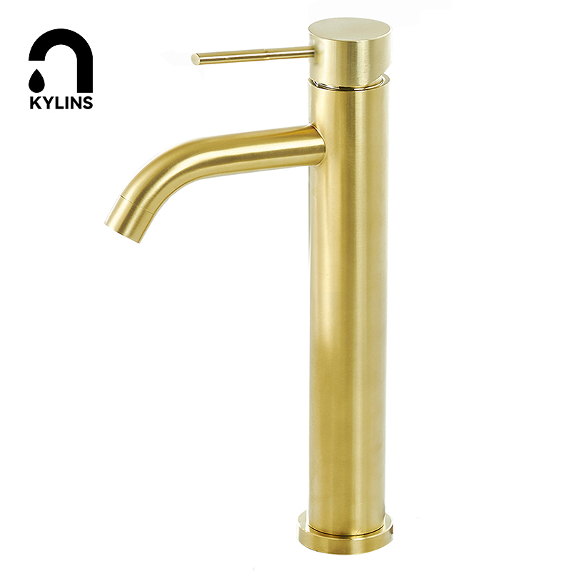 Golden 304 Stainless Steel Single Lever Modern Flexible Washbasin Faucet