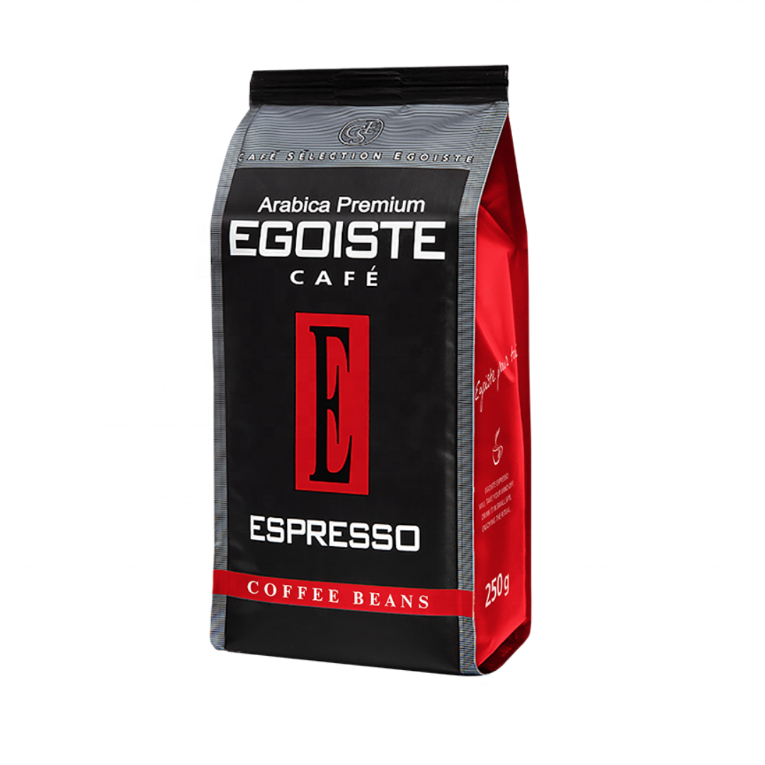 Egoist эспрессо 250 г. Пакет кофейных зерен arabica premium