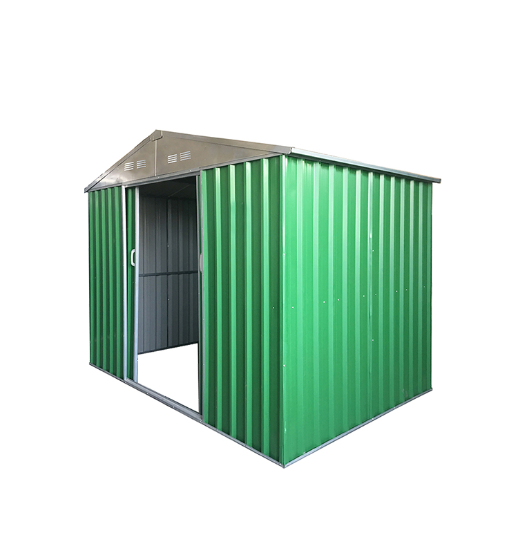 H 8 x 10 FT Apex Roof Outdoor Garden Shed With Sliding Doors