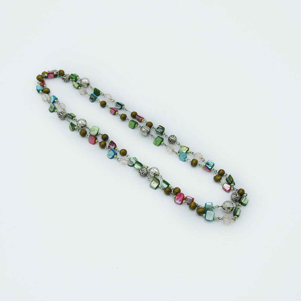 Wholesale Fashion necklace by real shell beads assorted with glass beads and wood component jewelry necklace necklace pendant Pa