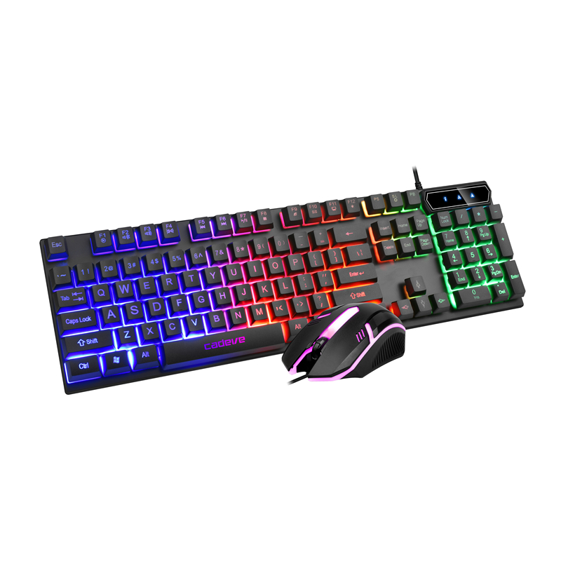 KDW9122 USB Backlit LED 104 Keys Keyboard and Mouse Combos Home Notebook Desktop Computer Latest Gaming Keyboard Mouse set