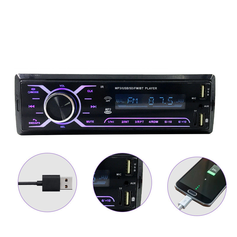 Android 10 car radio BT SD USB AUX LCD Screen subwoofer speaker Car MP3 Player radio music car systems audio