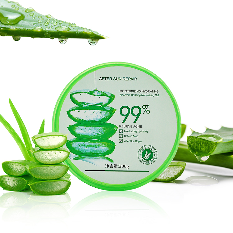 Private Label 100% Natural Moisturizer Repairing After-sun Repair Soothing Organic Bulk Face Care 99% Pure Aloe Vera Gel