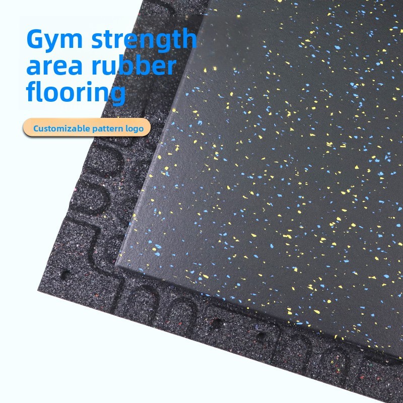 Indoor Gym Soundproof Rubber Mat Odorless Protective Flooring with Buckle Splicing for Household Use