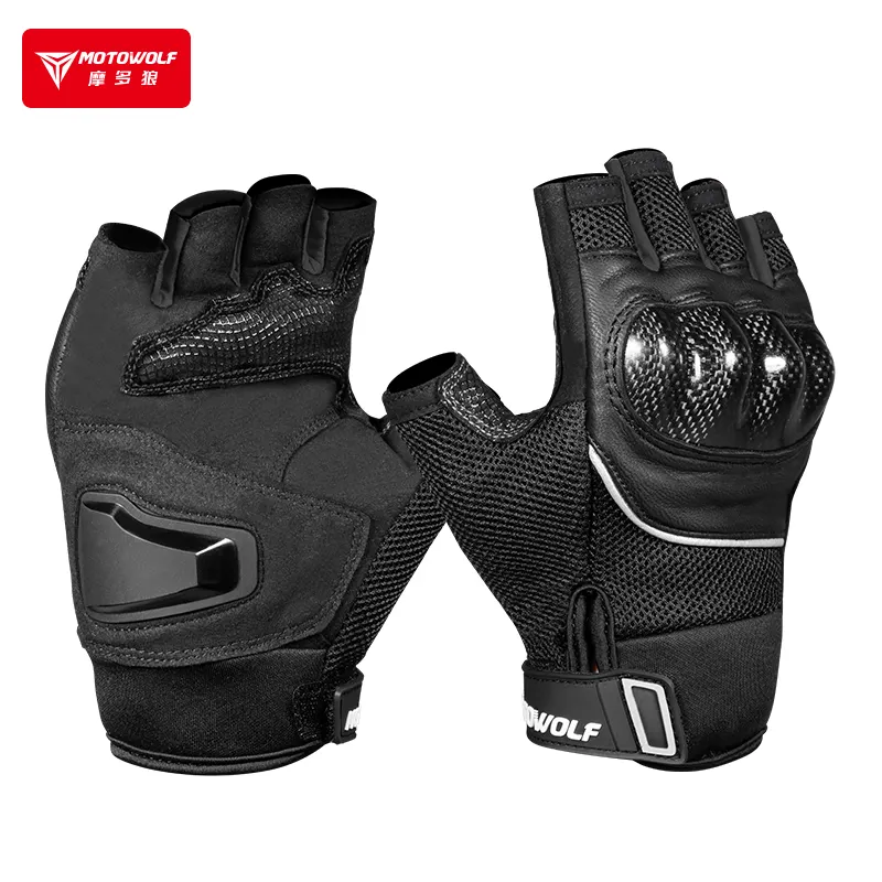 MOTOWOLF High Quality Summer Half Finger Riding Hand Safety Short Gloves Motorcycle For Bike Downhill mtb Race Gloves