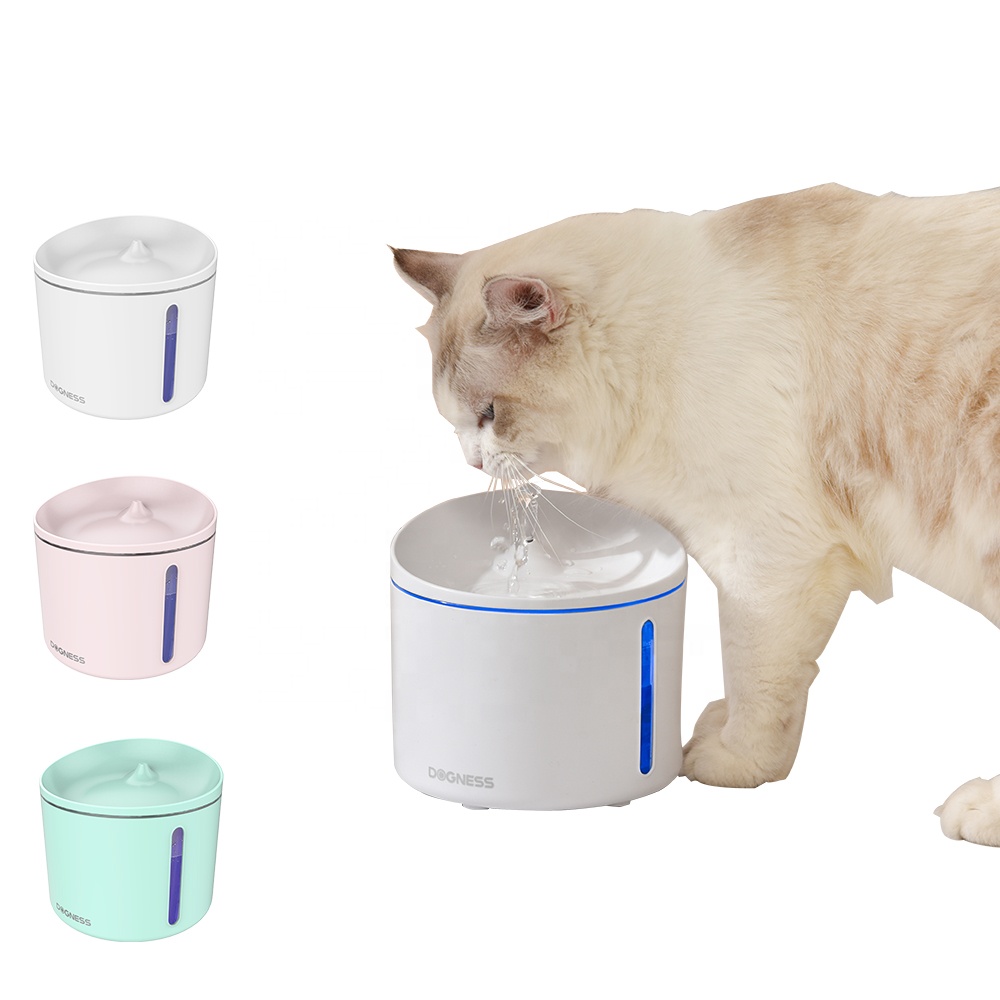 Dogness wholesale automatic 1 liter mute pet water fountain with filter led for cat dog drinking