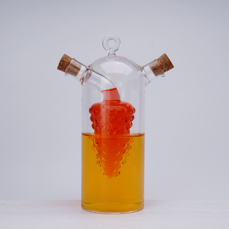 Kitchen recyclable empty high borosilicate glass soy sauce oil and vinegar bottle