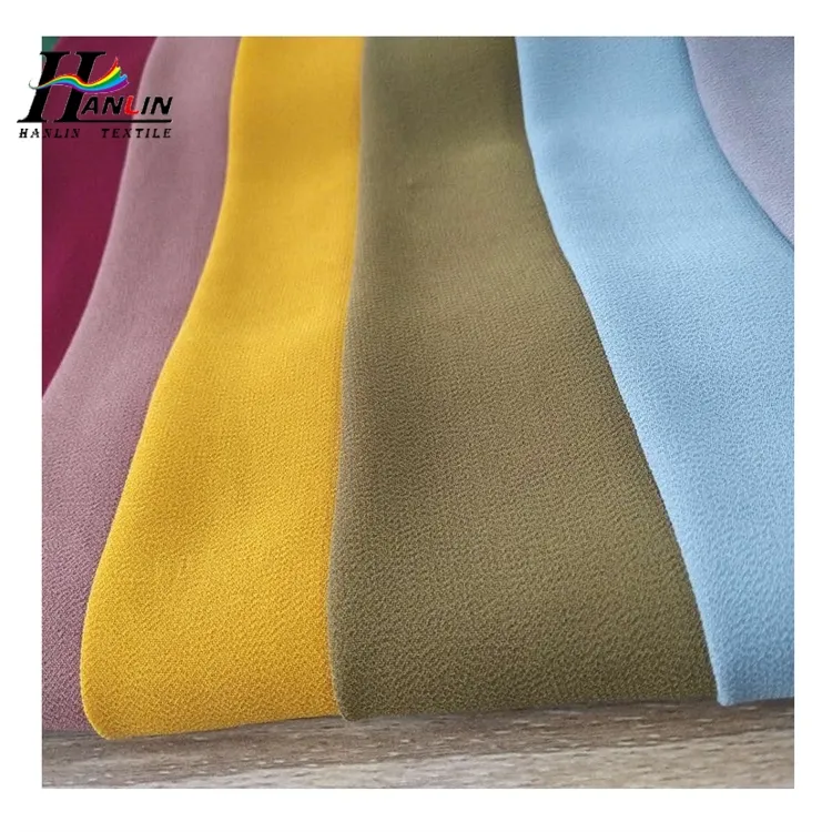 100% Polyester Pearl Crepe Chiffon Fabric bead chiffon fabric chiffon scarf fabrics for Malaysia