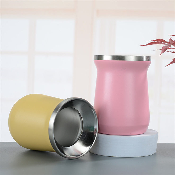 Best Sale Sublimation Mate Coffee Tea Cups powder coating tumbler Stainless Steel Yerba Mate Cup Wine Milk Tumbler