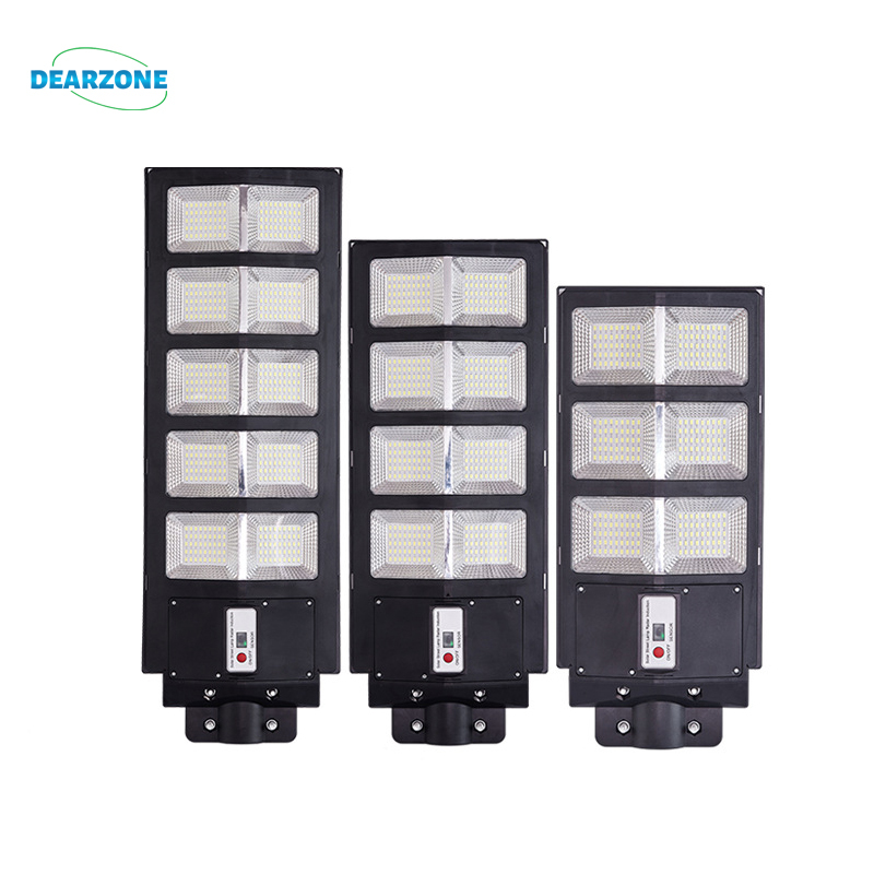 DEARZONE High Quality Ip65 Waterproof Outdoor ABS 600w 500w 300w All in One Integrated Led Solar Street Light