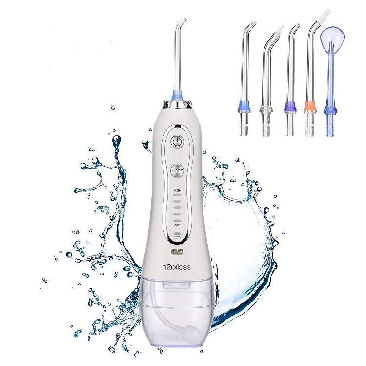 Portable Dental Oral Irrigattor Rechargeable Waterproof Teeth Cleaner H2ofloss Water Flosser for Home and Travel