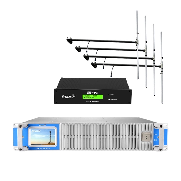 FM трансмиттер FMUSER 500 Вт 600 Вт + 4 антенны DP100 + набор кабелей с цифровым RDS кодировщиком, радио, датчиком, энкодер для FM