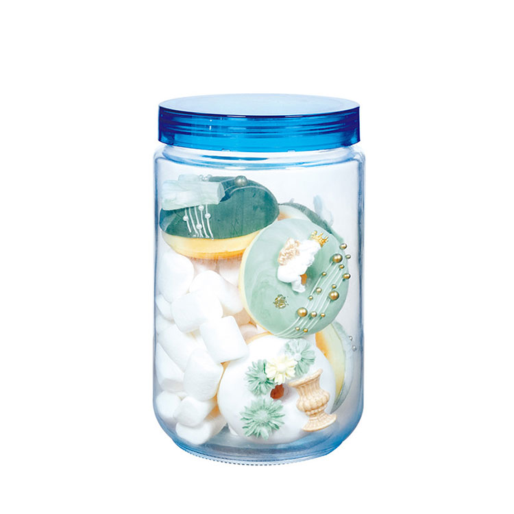 Factory Supply 1000/1550/2050ml Clear Glass Storage Jar With Screw Lid Mason Jar Sealed Food Candy Container