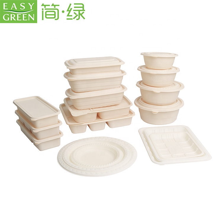 Easy Green Disposable Biodegradable Food Container cornstarch food packaging