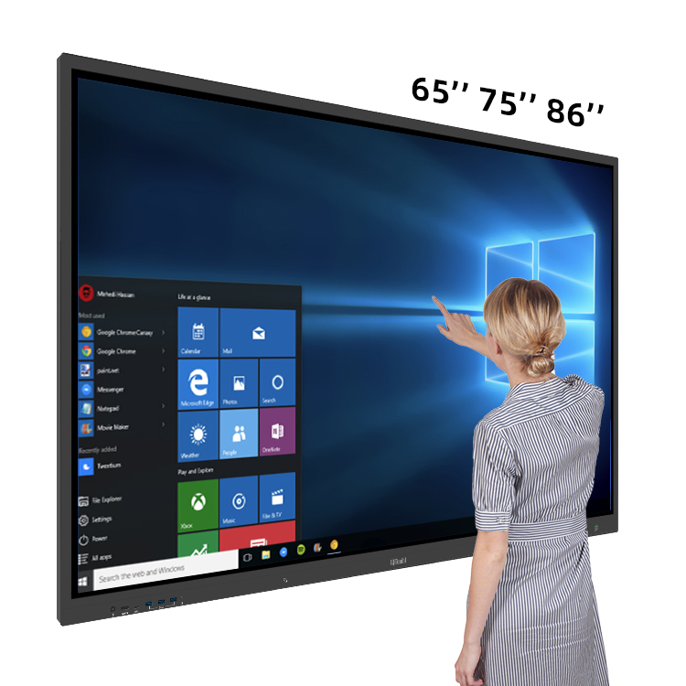 55 65 75 86 98 105 inch Smart Touch Screen Customize OEM Whiteboard Touch Screen Interactive Smart Board for School Teaching