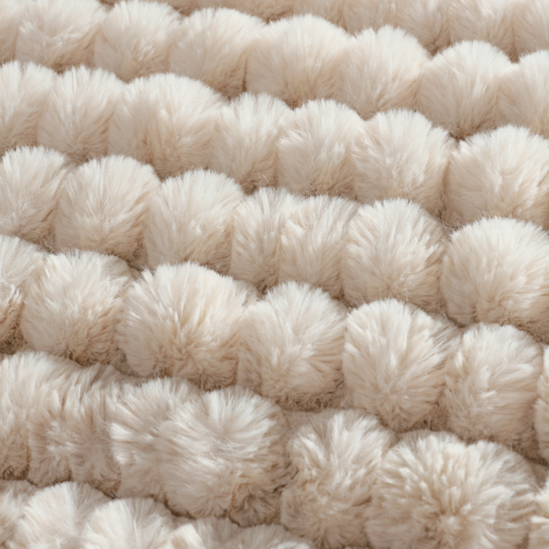 Home textile china Oeko-Tex 100 knitting 100% Polyester bubble faux rabbit fur home living room bedroom blanket