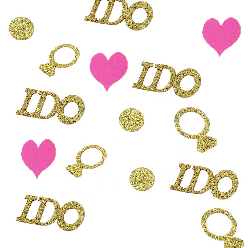 Engagement party decoration valentine's day wedding DIY heart ring piece of paper scatter confetti