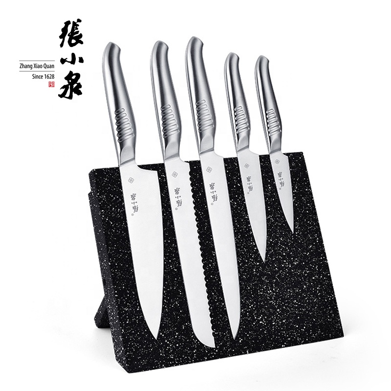 Japanese Professional Regular 5 Pieces All Stainless Steel Kitchen Knife Set