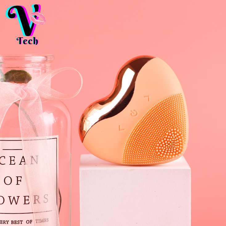 Portable Ultrasonic Mini Deep Electric Double Side Silicon Face Brush Facial Cleansing Brush Wholesale