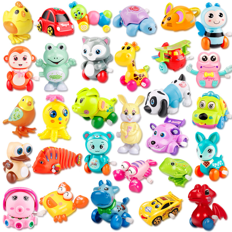 Chinese Cheap Wind-up Toy Clockwork Chicken Frog Simulation Jumping Chicken Children's Animal Nostalgia Toy