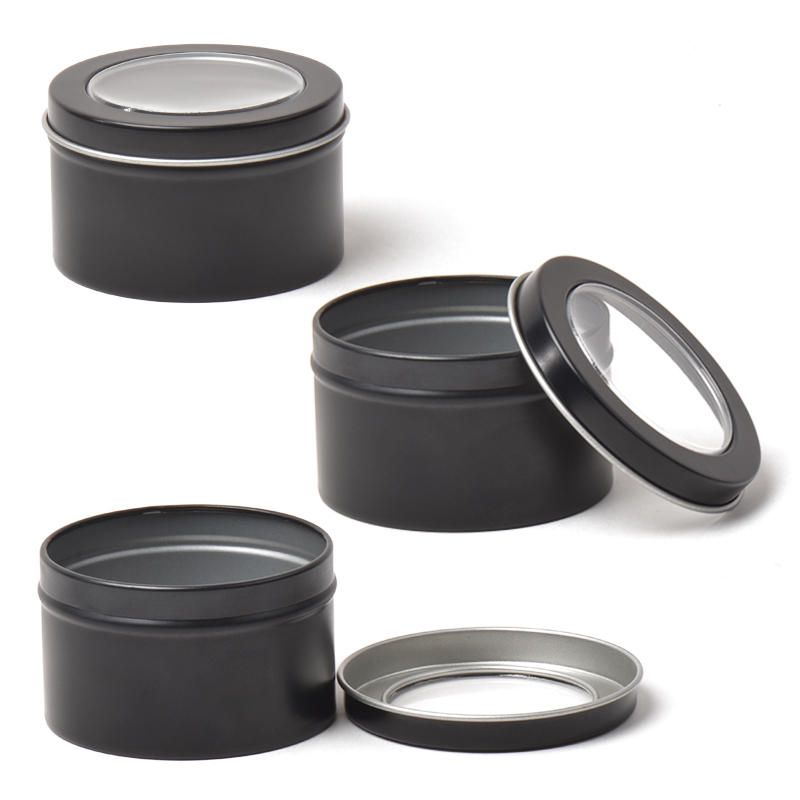 Изготовленный На Заказ 10/14/3/8/9oz amazon черный свеча банка с крышкой