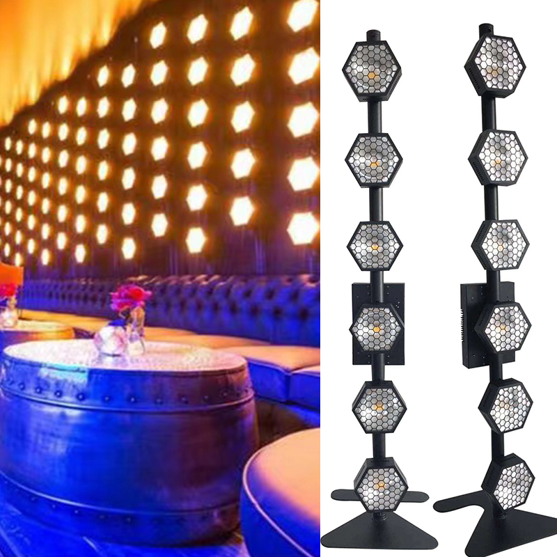 Grace 6x100 Вт COB Hexa LED Pixel Blinder 6 линий Ретро сценическое освещение