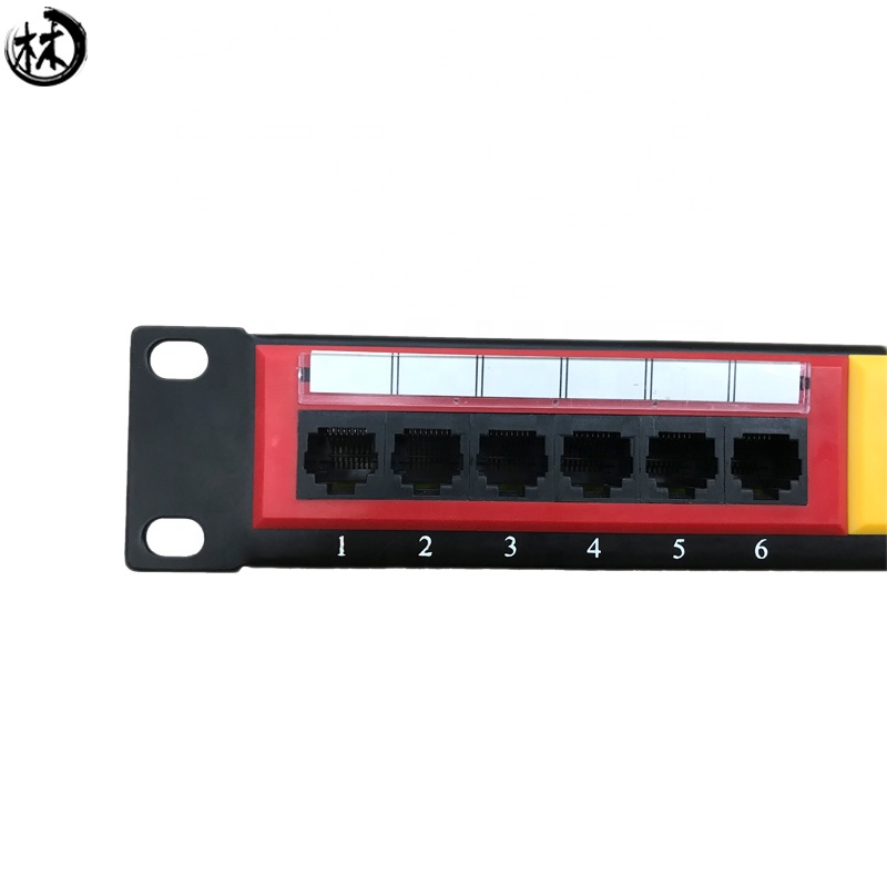 19 "cat5e utp 24 красочные порт патч панель для сетевого шкафа