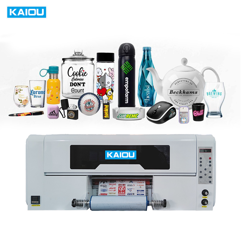 kaiou inkjet printers super good price XP600 head 4/6 pass Roll To Roll warps libbey for 30cm uv dtf sticker printing machine