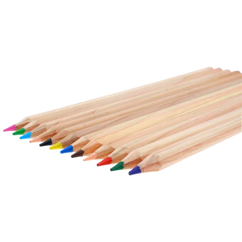 Wood Color Pencil Wholesale Hexagonal Paper Tube Packed Eco-friendly 12pcs Colored Pencils