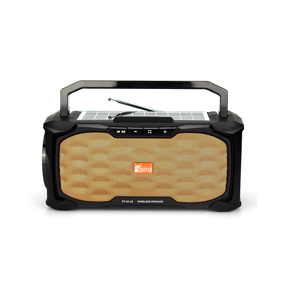 FP-37-LS USB TF Wireless MP3 Player Rechargeable Solar Powered Fm Radio
