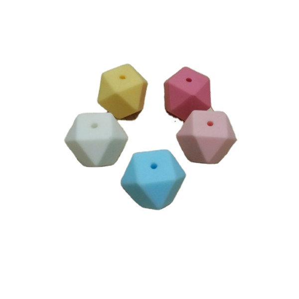 Soft Bangxing Hexagon Shaped Silicone Teething Beads