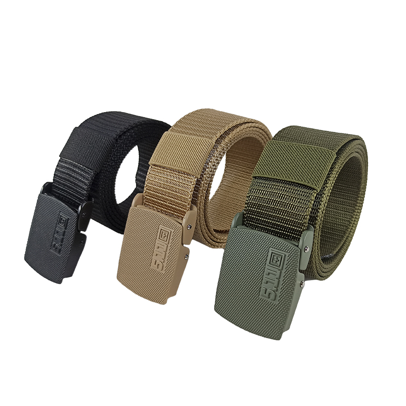 New Design Fashion Adjustable Metal Buckle Outdoor Sports Waist Belt Nylon Web 511 Tactical Belts Men