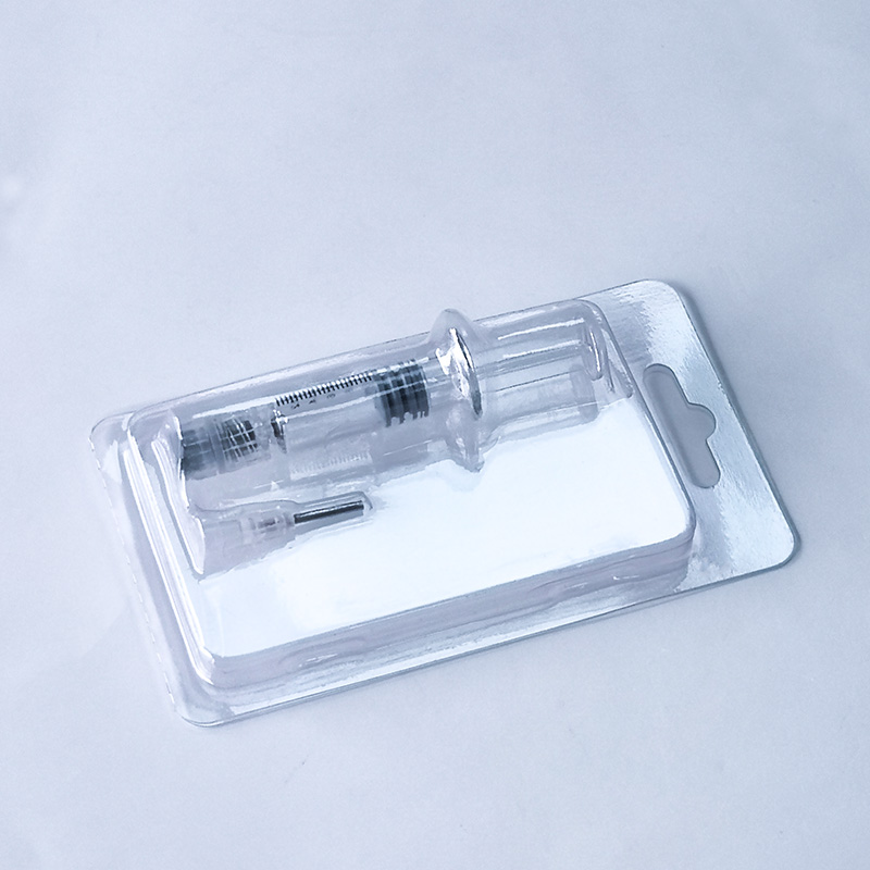 Оптовая продажа 1 мл CBD Luer замок стеклянный шприц раскладушка блистерная упаковка в наличии