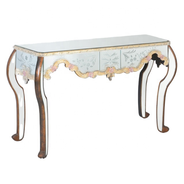 Modern Hot selling Handmade Venetian mirror Murano Wall Mirrors with glass frame Console table