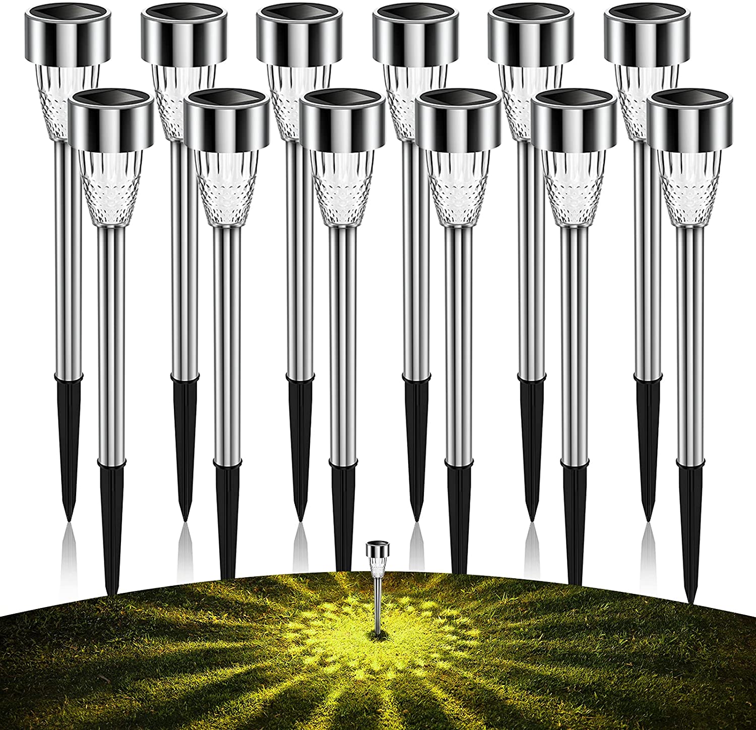Dropshipping Outdoor Wholesale Lawn Decoration Stainless Steel Led Solar Lights For Garden