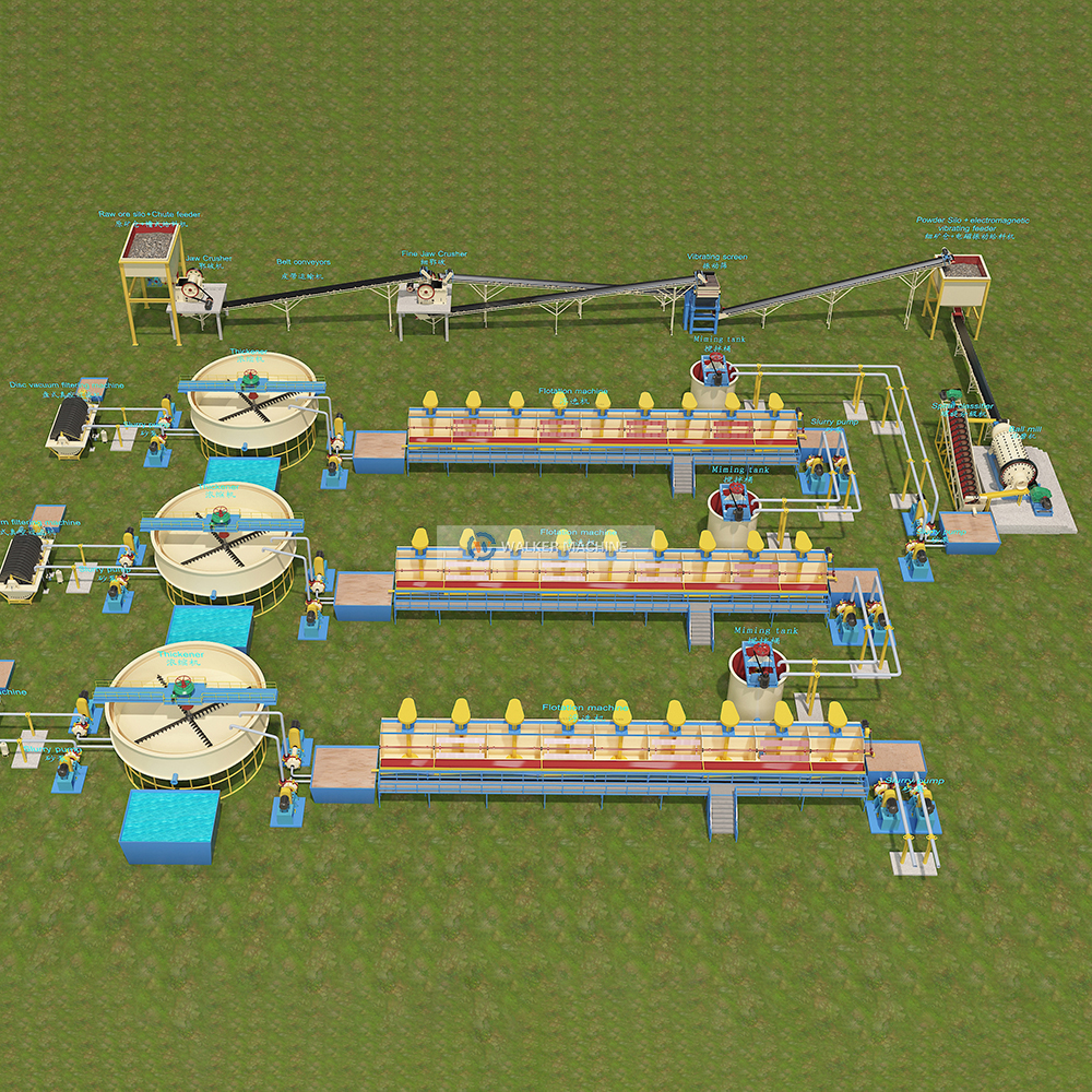 500 T/D Flotation Concentration Mine Beneficiation Lead-Zinc Ore Flotation Process Plant