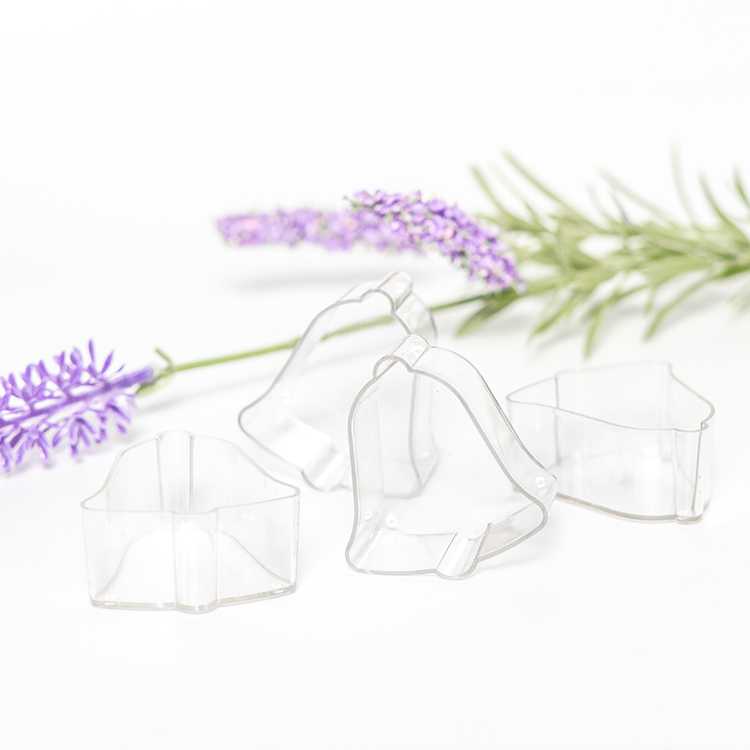 Bell shape pc plastic round tea light cups candles holder