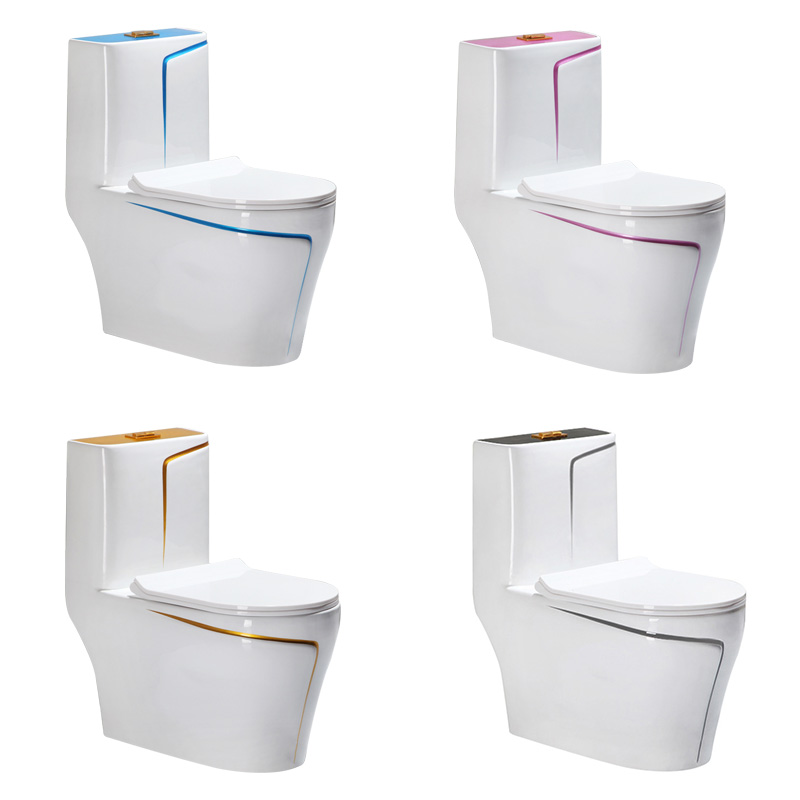 Luxury floor mounted ceramic sanitary ware water closet bathroom wc toilet color one piece toilet bowl