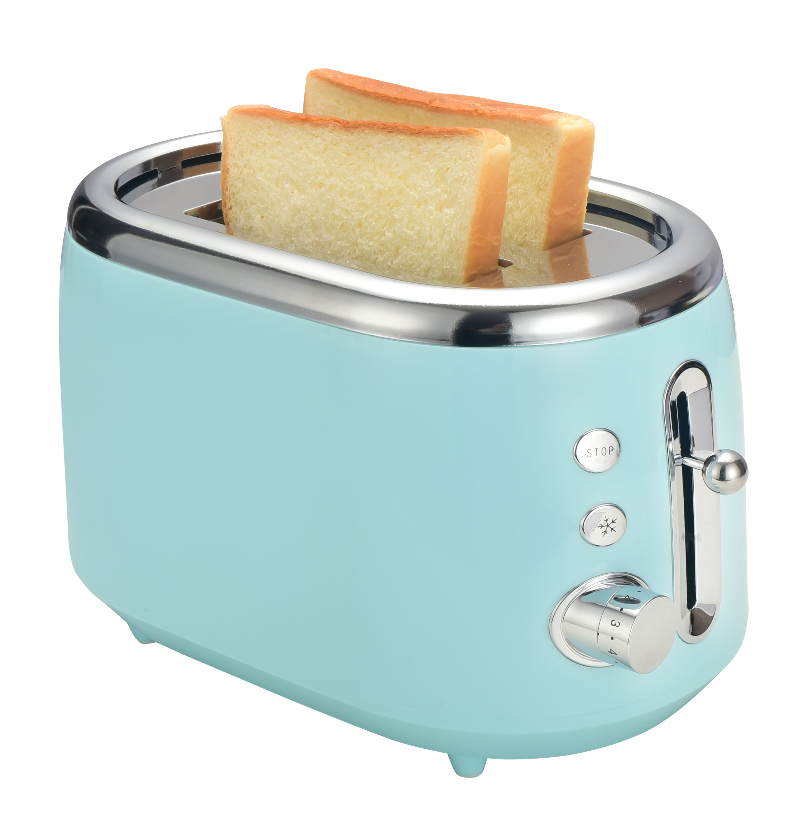 New Portable Multifunctional 650W Kitchen Family Use 2 Slice Toasters Bread Sandwich Toaster With Automatic Pop-Up Function