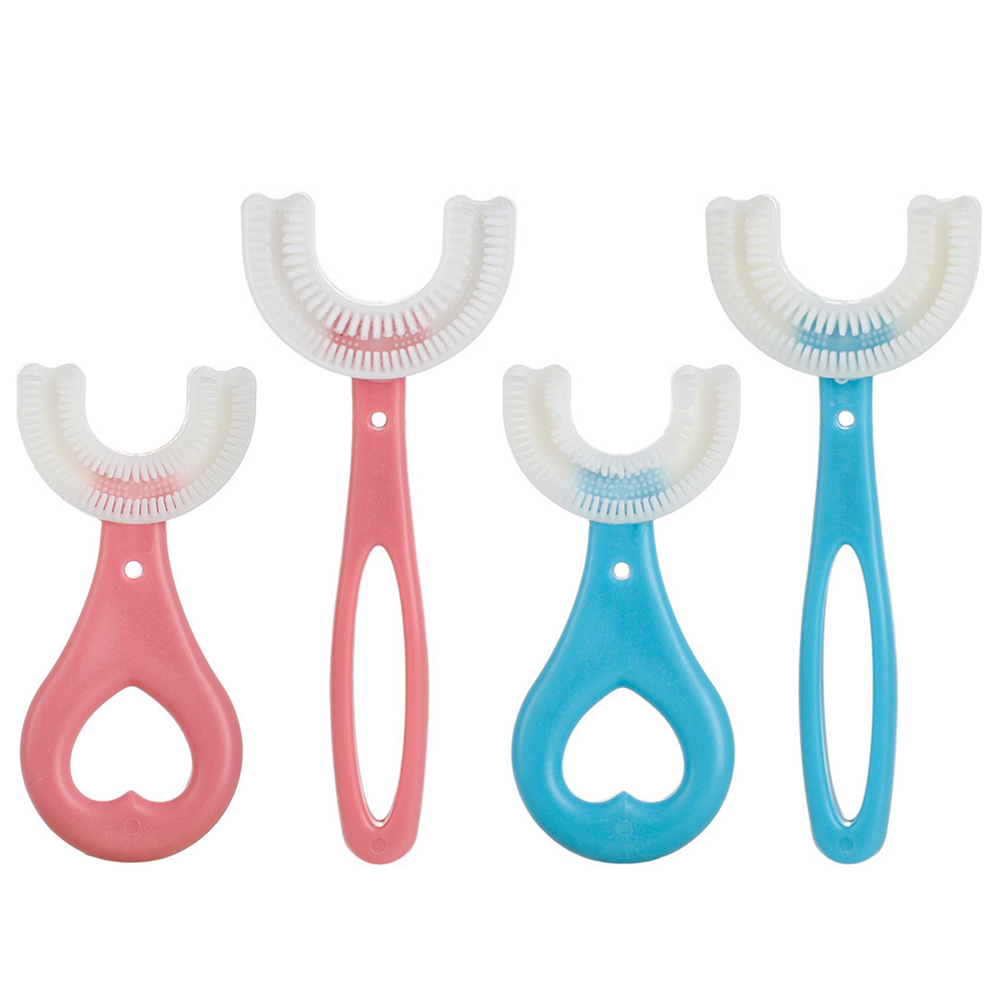Children U Shape Toothbrush Kid Portable Toothbrushes Baby Silicone Toothbrush Newest 2 To 12 Years Kids Drop shipping