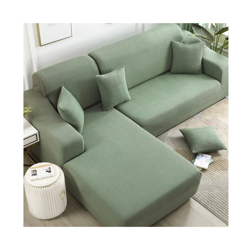 wholesale l shape high elastic fabric Polar Fleece Single-seat 95%Polyester5%Spandex sofa cover