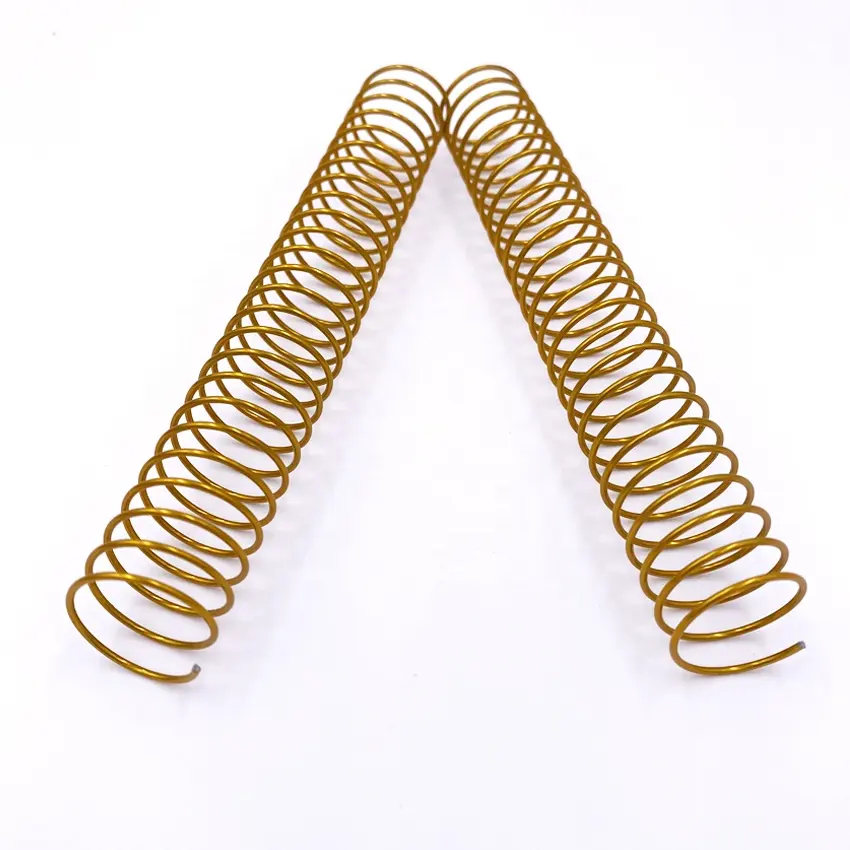 Different Size Customized Various Gold Metal Wiro Spiral Binding Coil With Safety Ends