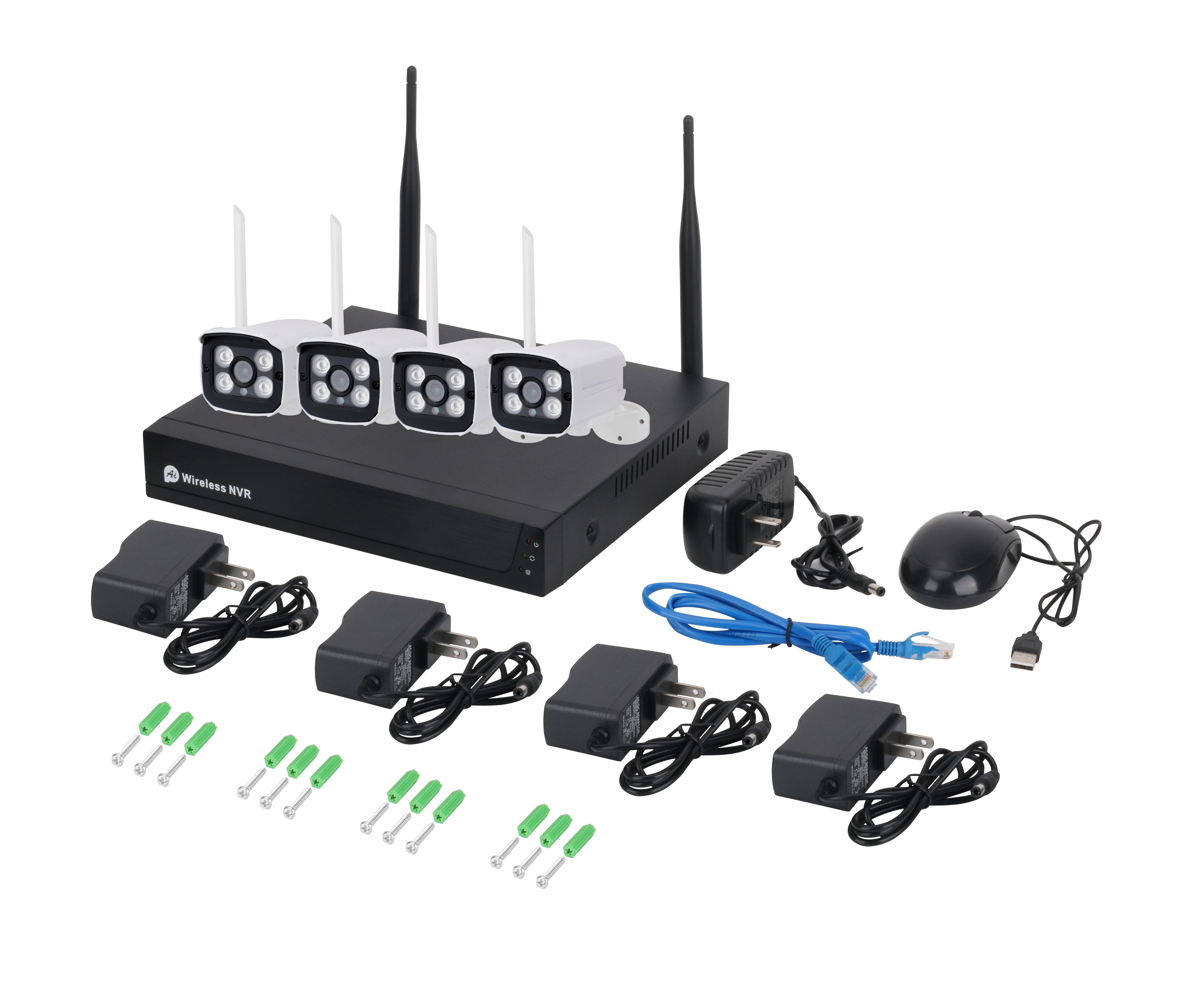 OEM ODM Outdoor Night Vision Wireless WiFi Home Surveillance IP Security Camera kit System Price set CCTV System