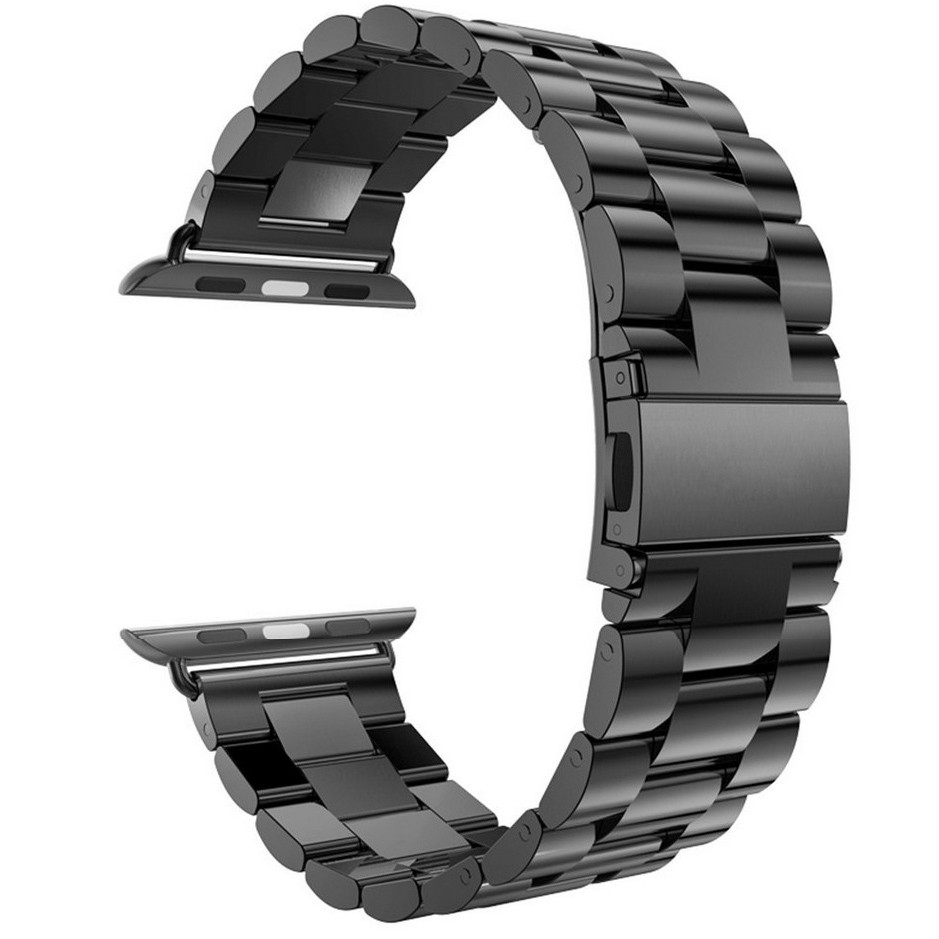 Watch Band 42mm Solid Metal Stainless Steel Bracelet Buckle Strap Clip Adapter Band 38mm 24mm For Smart Watch